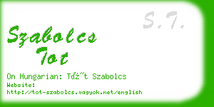 szabolcs tot business card